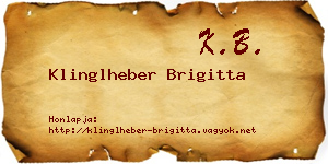 Klinglheber Brigitta névjegykártya